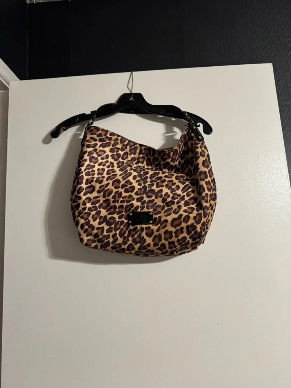 Kate Spade Leopard Print Hobo Shoulder Bag - Black Trim - Picture 3 of 6